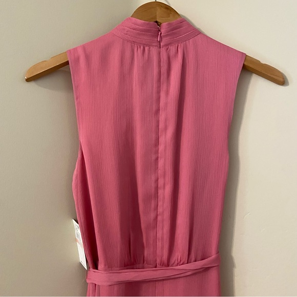 NWT CeCe Sweet Rose Halter Neck Asymmetrical Ruffle Hem Midi Dress 2 - Picture 13 of 16